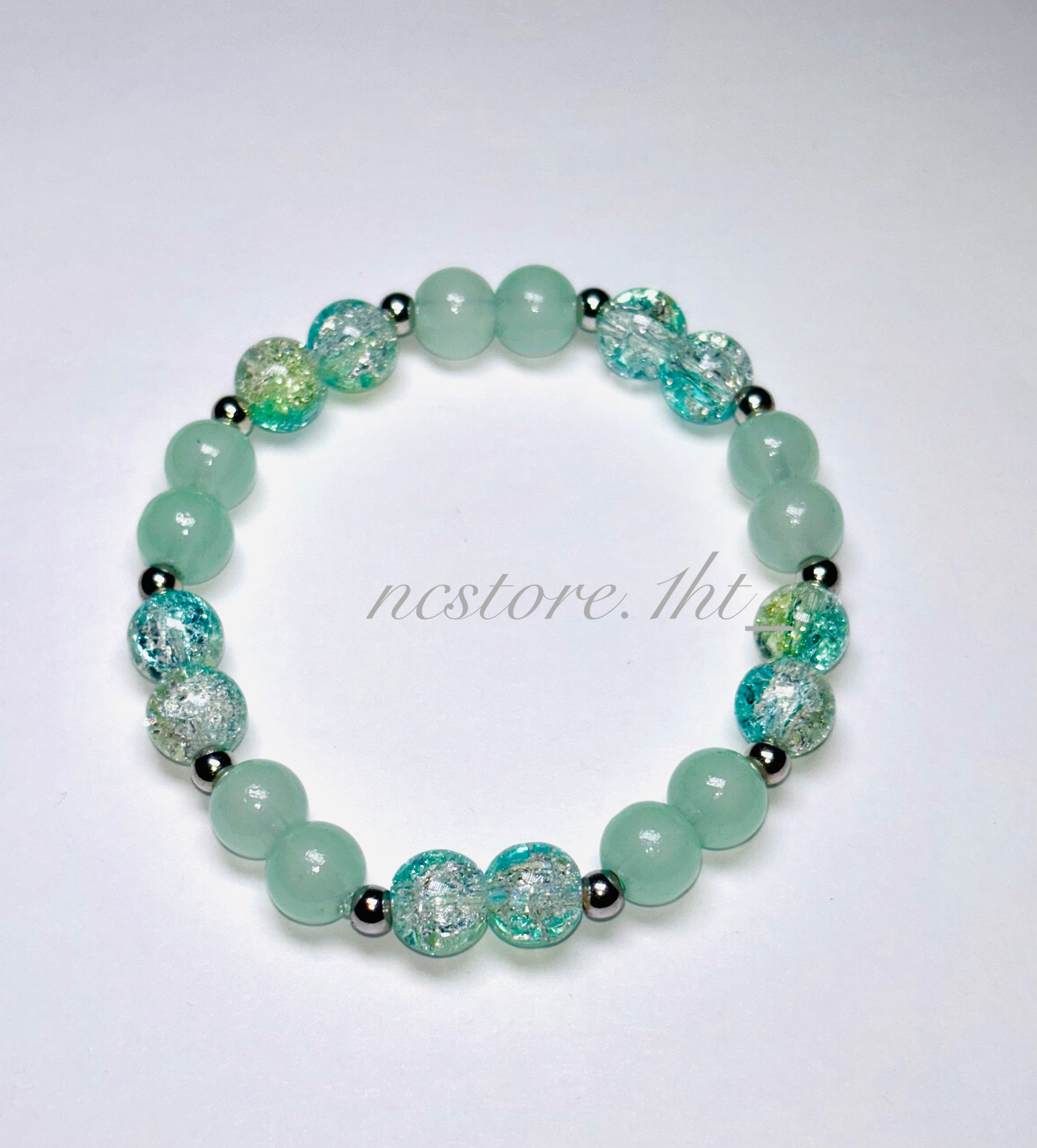 Green Serenity Beaded Bracelet.