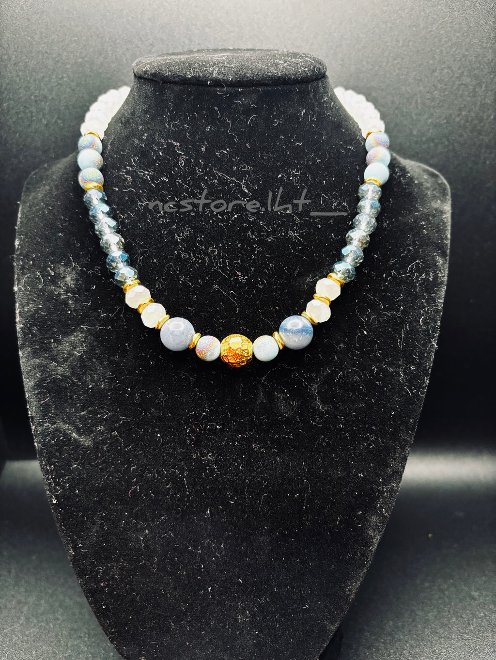Ocean Aura Crystal Necklace.