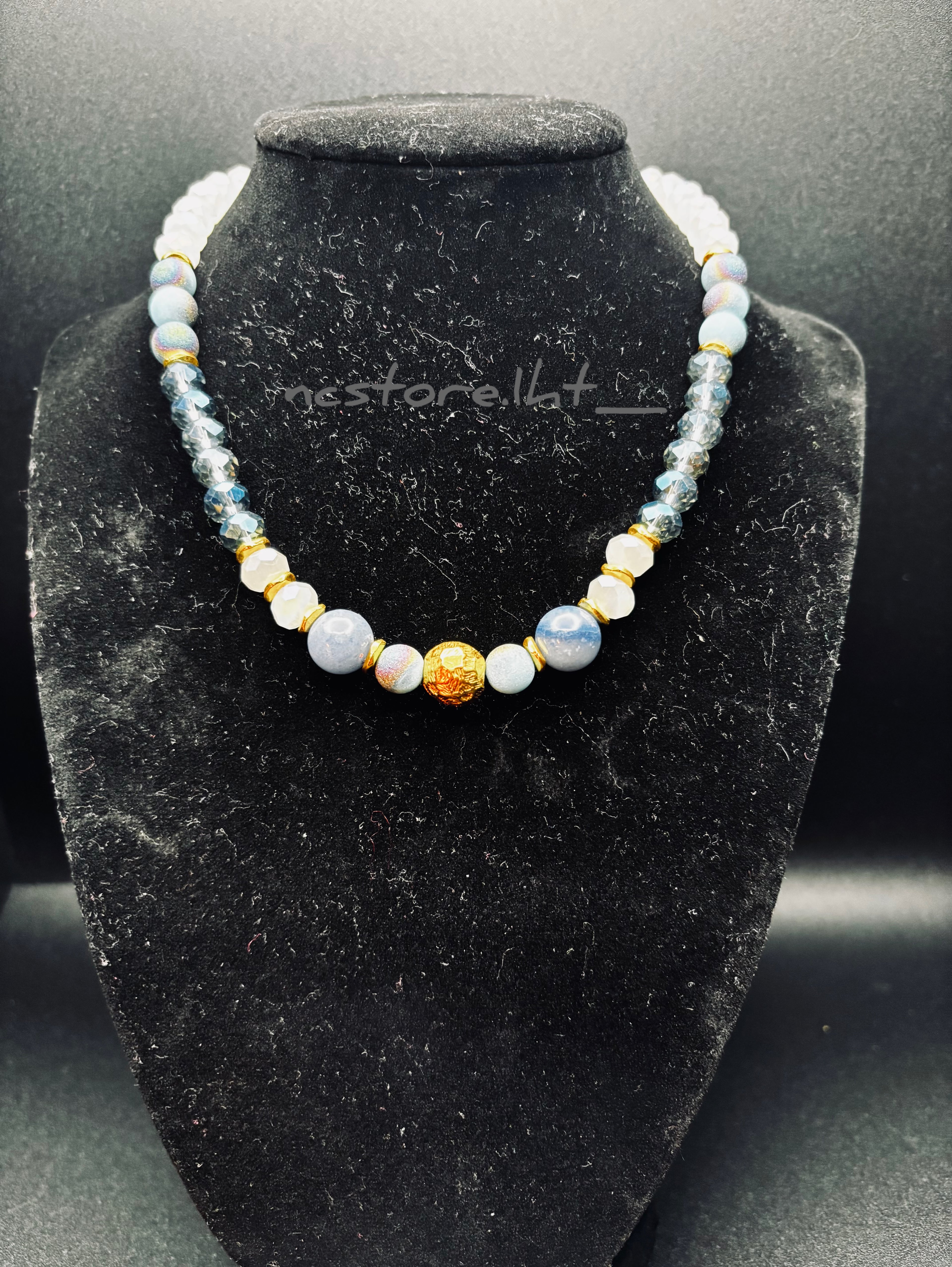 Ocean Aura Crystal Necklace.