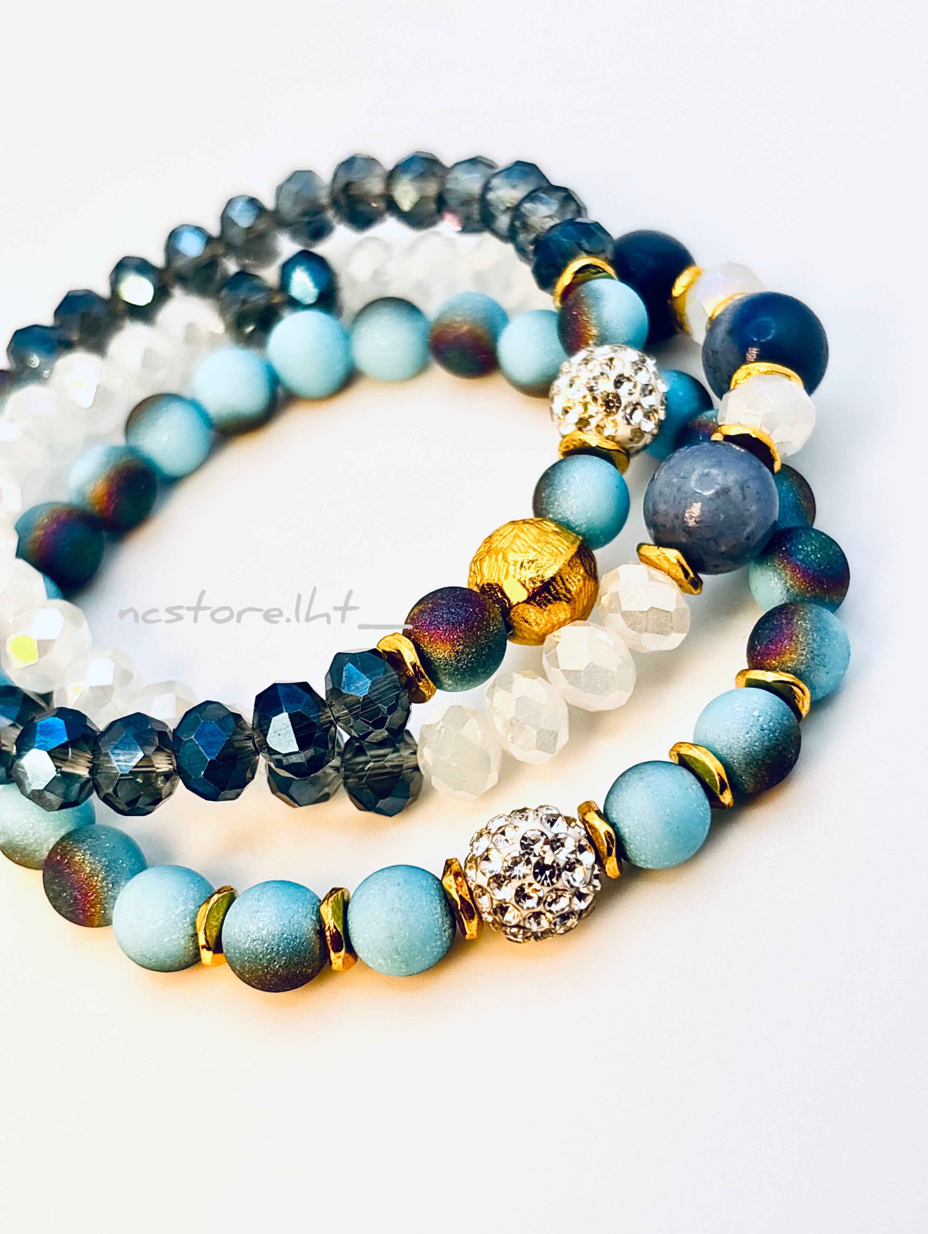 Ocean Glow Luxury Bracelet Set.